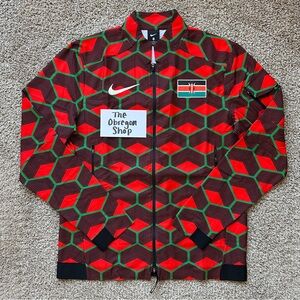 NIKE PRO ELITE TEAM KENYA TRACK AND FIELD JACKET MEN SIZE MEDIUM BLACK RED GREEN